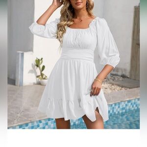 Elegant White Women's Dress